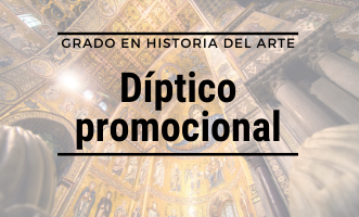 Díptico promocional del Grado en Historia del Arte de la UCM